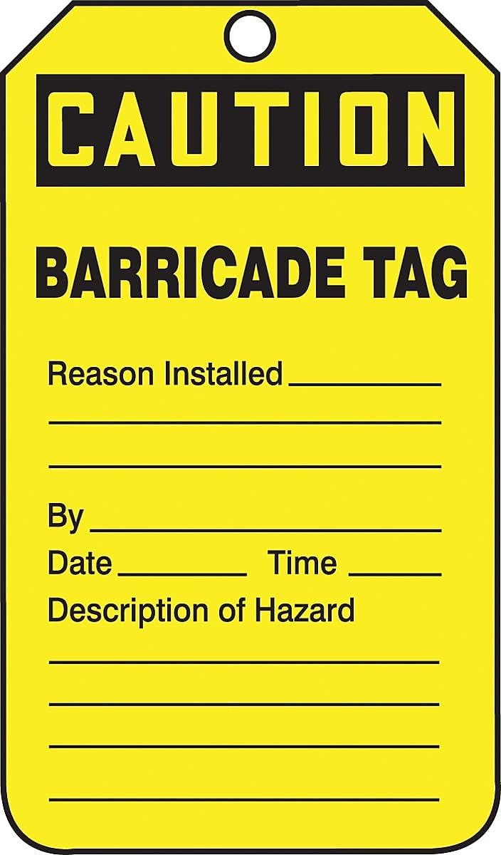 ACCUFORM SIGNS Caution Tag TAB105CTP