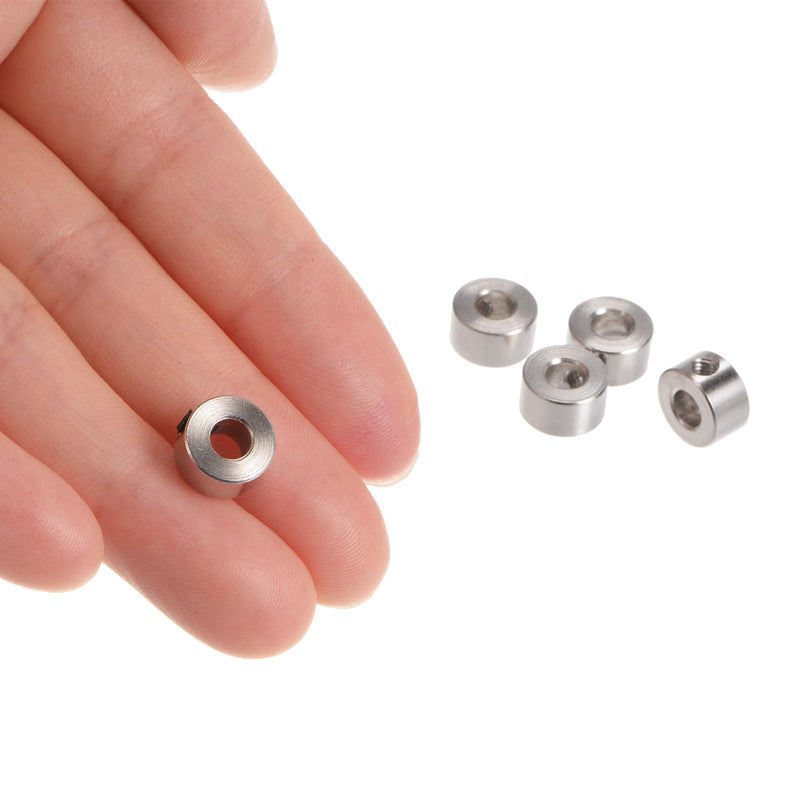 [Australia - AusPower] - uxcell 10pcs Set Screw Collars 4.05mm Bore Shaft Collars, 9mm OD, 5mm Width, Landing Gear Stopper Wheel Collar 
