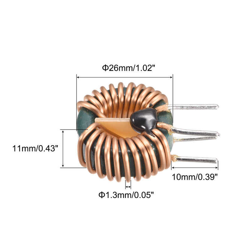 [Australia - AusPower] - sourcing map Toroid Inductance Copper Coils Magnetic Inductance 1mH 10A for DIY Circuit Board Pack of 5 