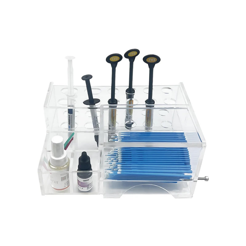 [Australia - AusPower] - Dental Syringe Acrylic Organizer, YOUYA DENTAL Multi-Function Acrylic Dental Composite Organizer Transparent Resin Holder Applicator for Resin Adhesive Syringes Brush Dispenser Placement Rack Tool Large 