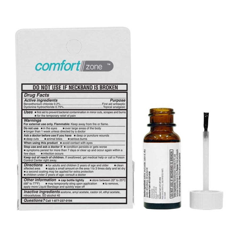 [Australia - AusPower] - Comfort Zone Liquid Bandage, Antiseptic and Analgesic Protective Skin Treatment for Cuts and Wounds, 1 Ounce (Pack of 3) 1 Fl Oz (Pack of 3) 