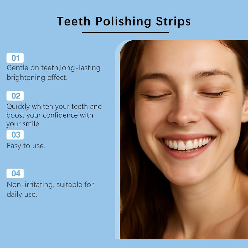 60 Pieces Teeth Sandpaper Tooth Polishing Strips for Spaces, Removal of Teeth Discolouration, Polishing Strips for Interdental Spaces, Cleaning and Polishing Tool for Interdental Spaces