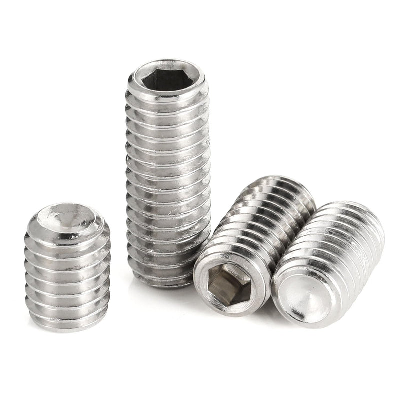 [Australia - AusPower] - #10-24 x 3/8" Set Screws, Internal Hex Head Allen Drive Cup Point Screws with Hex Key Wrench, 304 Stainless Steel, 50 PCS #10-24 x 3/8" 
