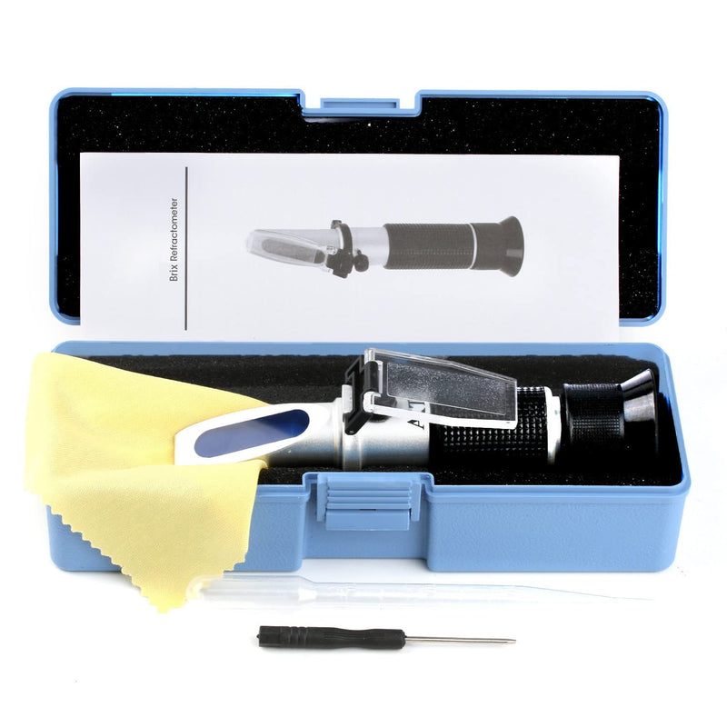 [Australia - AusPower] - Brix Meter Refractometer 0~32%, Handheld Brix Refractometer Sugar Content Test, High Accurate Brix Measurement Tool with ATC for Fruit Beverages & Juice Brix: 0~32% 