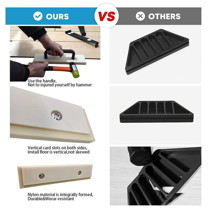 [Australia - AusPower] - Tapping Block,Durable Flooring Tapping Block with Handle,Easy Grip Laminate Flooring Tool,Vinyl Floor Installation Tool,Practical Tapping Block for Vinyl Plank Flooring ﻿ 30cm/11.81in 