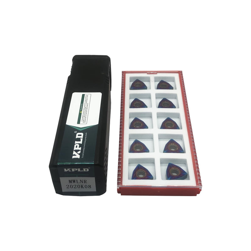 [Australia - AusPower] - 3/4" Right Cutting CNC Lathe Carbide Excircle Indexable Turning Tool Holder Bit Set MWLNR2020K08 with 10pcs WNMG432 WNMG080408 Indexable Carbide Inserts for hardness steel 3/4" holder with WNMG432 inserts 