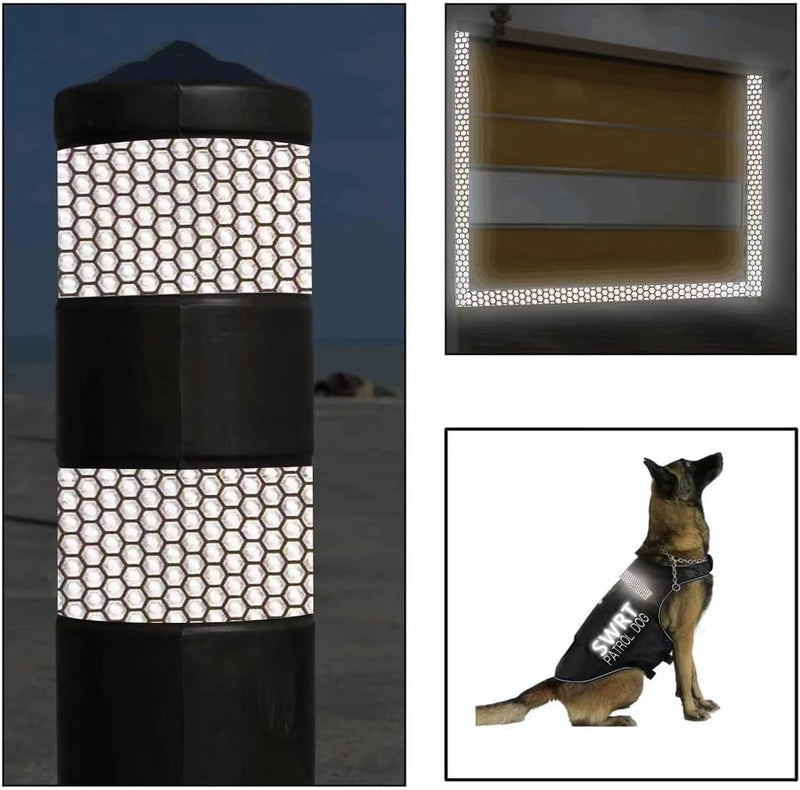 3 inch White Reflective Tape, Heavy Duty Strong Adhesive Hazard Caution Safety Warning Conspicuity Tape for Trailer, 3" x 30ft