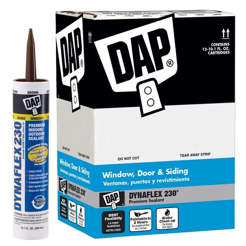 [Australia - AusPower] - 12 Pack of 10.1 oz Dap 18302 Dynaflex 230 Brown Premium Window, Door, and Trim Sealant 