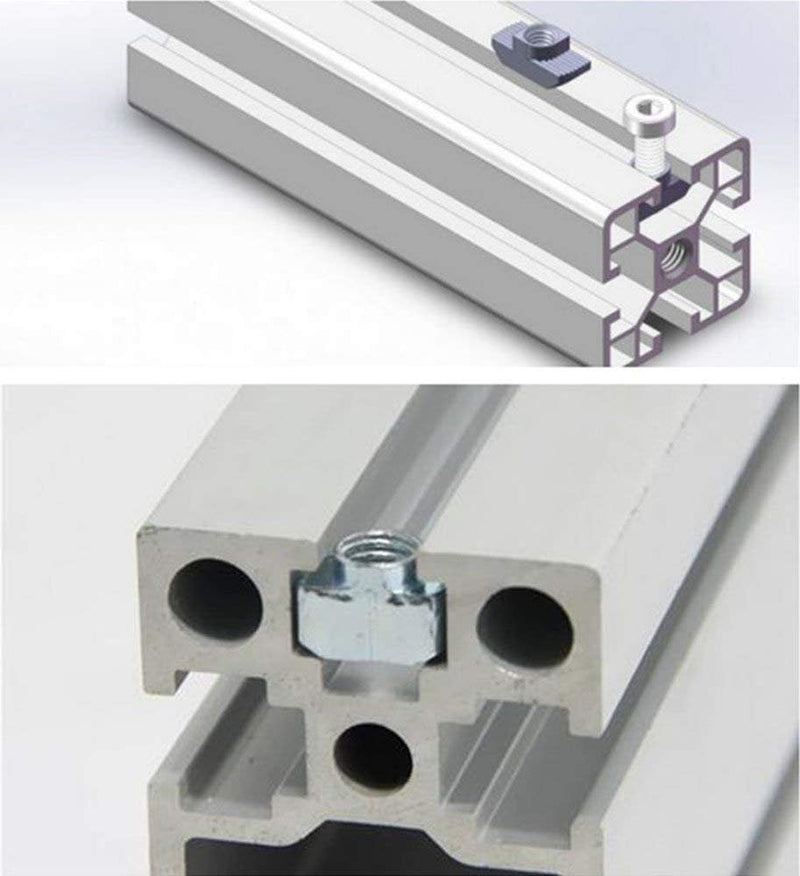[Australia - AusPower] - 4040 Series Sliding T-Slot Nuts T-Nuts M4 M5 M6 M8 Boat Shape Hammer Head Fastener Threaded Inserts for Aluminum Profiles (4Sizes-80Pcs) 40S-M4M5M6M8 