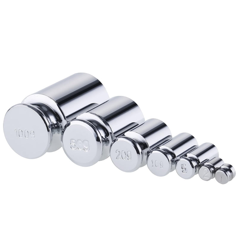 [Australia - AusPower] - Calibration Weight, Set of 7, Measuring Weight for Digital Scales Balance (1g, 2g, 5g, 10g, 20g, 50g, 100g) 
