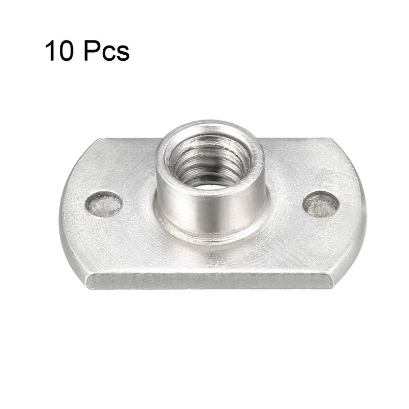 [Australia - AusPower] - uxcell Weld Nuts,M6 Tab Base UNC Carbon Steel Machine Screw 2 Projection Silver 10Pcs 