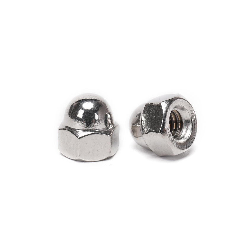 [Australia - AusPower] - 50 Pieces 1/4-20 Acorn Hex Cap Dome Head Nuts, 304 Stainless Steel 18-8, Bright Finish 