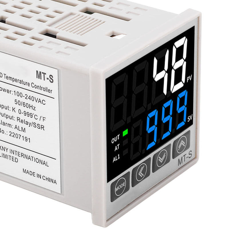 [Australia - AusPower] - PID Temperature Controller Kit, Intelligent Digital Display, Backlit Display with Heating and Cooling Modes for Home Brewing (48 X 48mm) 48 X 48mm 