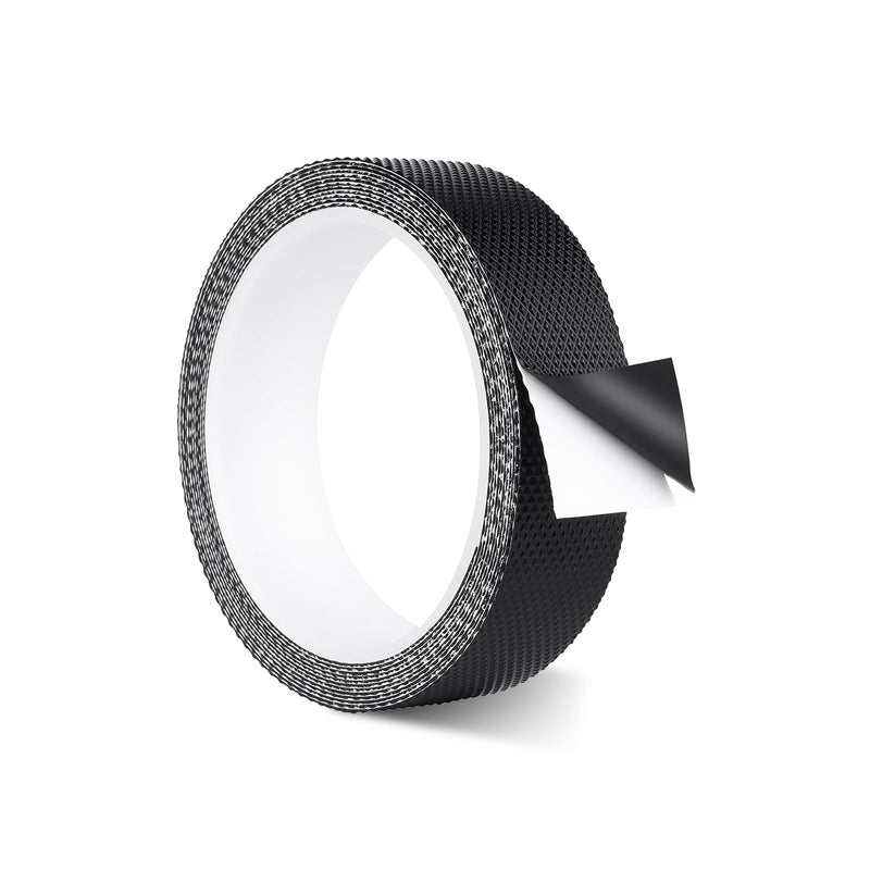 Black Rubber Anti-Slip Grip Tape (1" x 10 ft) – Non-Slip Step Strips for Indoor & Outdoor Use, Enhancing Safety of Handles or Contact Surfaces