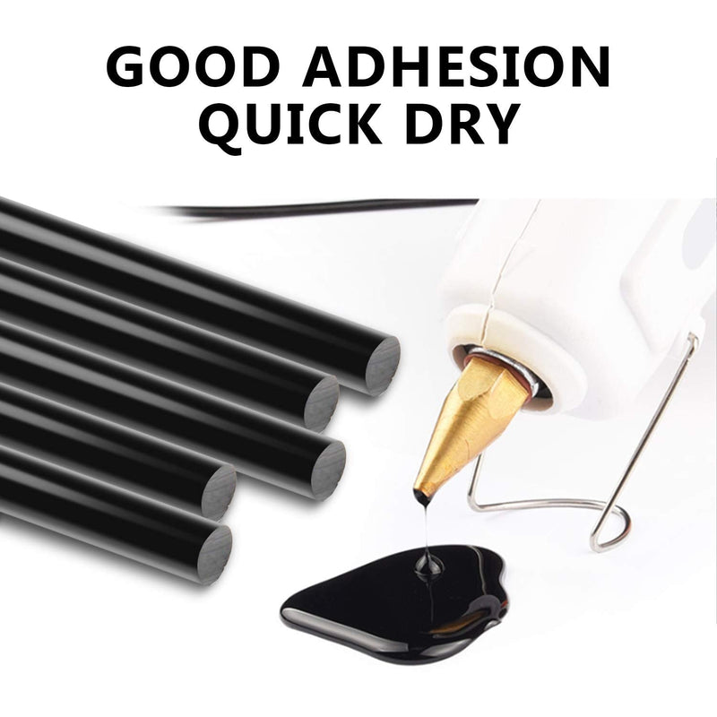 [Australia - AusPower] - Black Hot Glue Sticks, 72 Pack 0.27" x 4" Hot Melt Glue Sticks Strips Melting Adhesive Purpose Glue Sticks Mini Set for Handmade Car DIY Art Craft Home Office Project Craftwork Fix & Repairs Black 