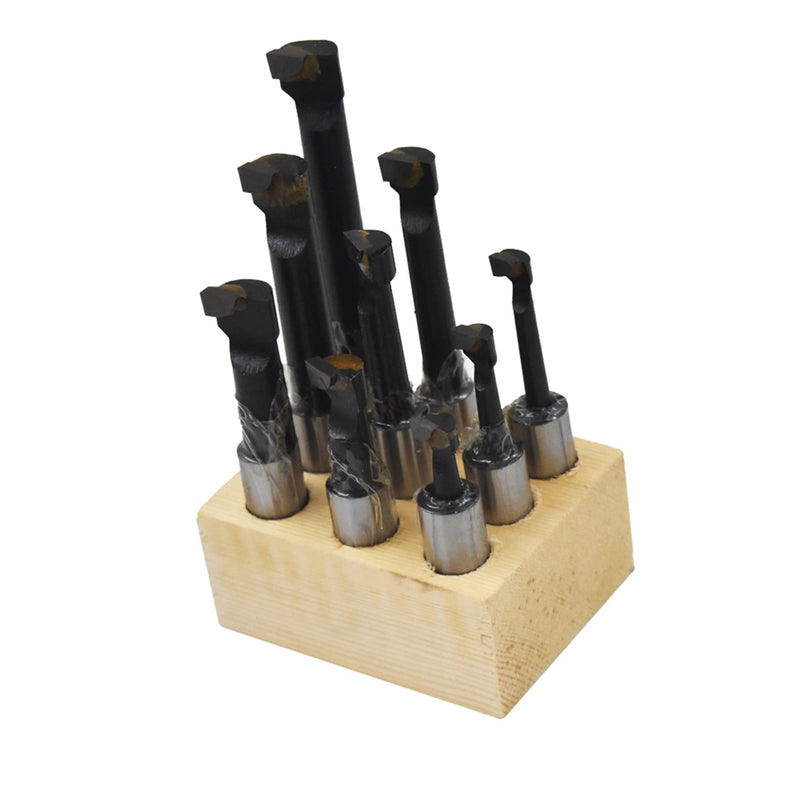 [Australia - AusPower] - 1/2 Inch Shank Boring Bar Set C6 9Pcs Carbide Tipped Bars Lathe Tool 
