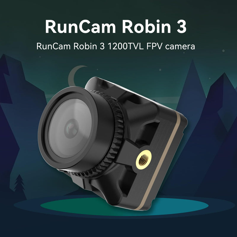 [Australia - AusPower] - FPV Camera RunCam Robin 3- Micro Drone Camera 1200TVL FOV150° Wide Angle 5.3g for RC FPV Drone Car Plane Racing 