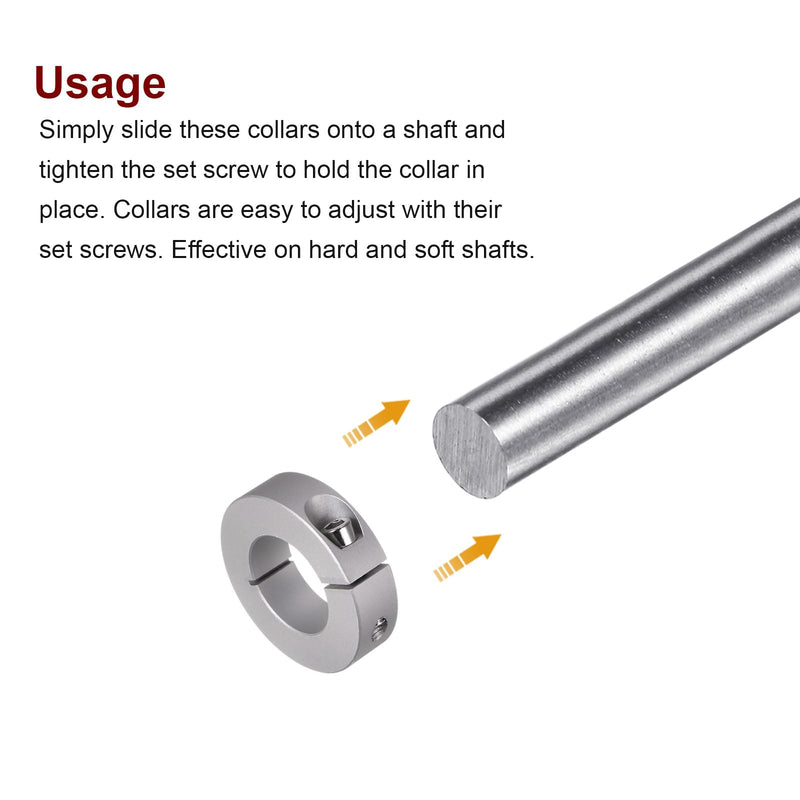 [Australia - AusPower] - 2pcs Shaft Collar 30mm Bore Aluminum Alloy Set Screw Split Clamp-On Collars, 55mm OD, 15mm Width, for Wheel Barrow Axle, Gearbox Assemblies, Machine Tools, Industry, Anodization 