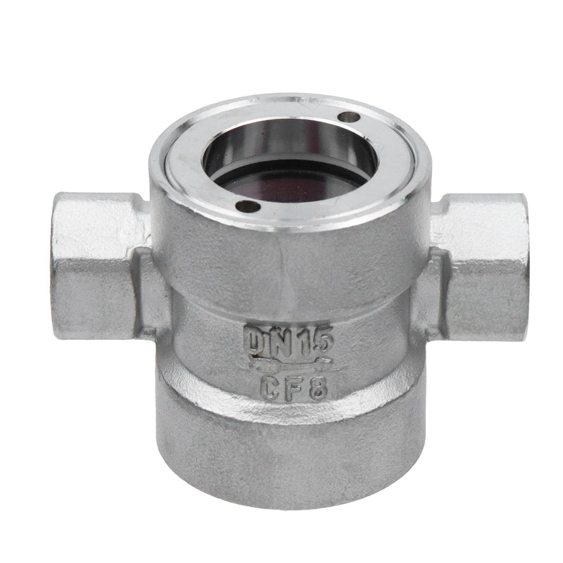 [Australia - AusPower] - Antrader 1/2"NPT Female 304 Stainless Window Sight Glass Flow Indicator with Impeller,1Pcs (DN15-1/2") DN15-1/2" 