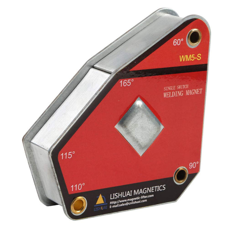 [Australia - AusPower] - LISHUAI Strong Single Switch Welding Magnet Holder,Neodymium Magnetic Welding Clamp,Magnet Square 45 90 Degree (Multi-Angle) 