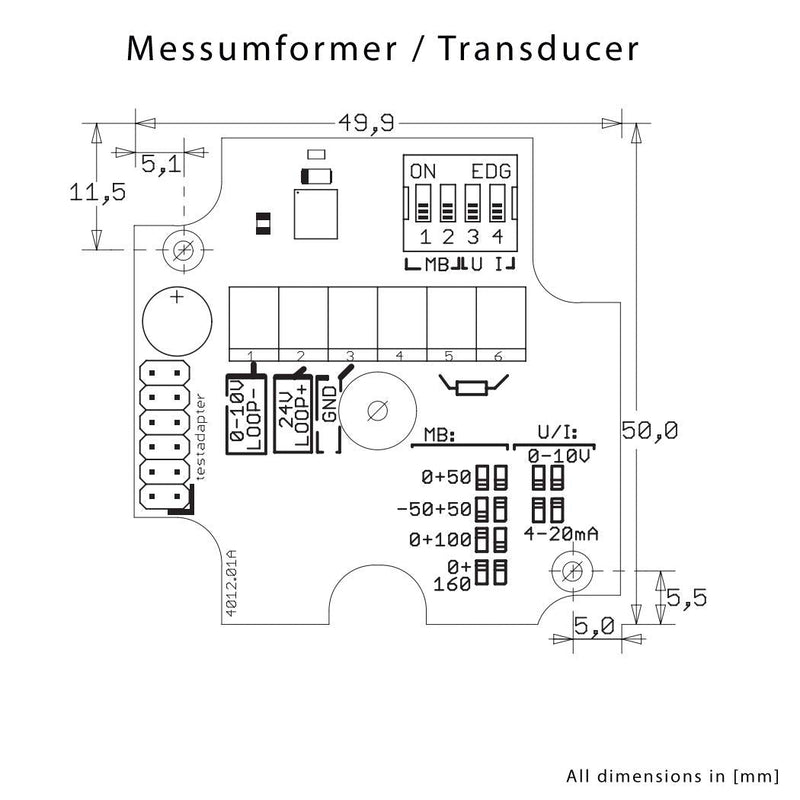 [Australia - AusPower] - iOVEO 213HS02202 Temperature Transducer in Housing with Silicone Connection Cable Including Sensor PT1000, Active Output, Measuring Range Adjustable, Temperature Sensor, 2 Metres 2 Meter 