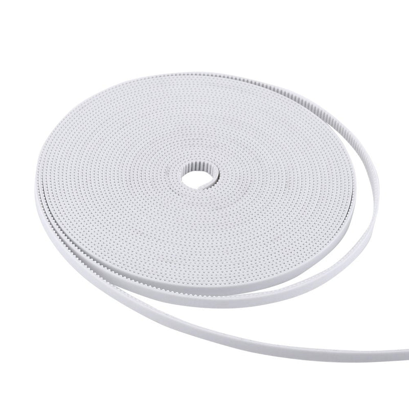 [Australia - AusPower] - GT2 Timing Belt, Reinforced GT2 Belt, 10M White Open Timing Belt for 3D Printer 6mm Wide PU with Steel Core, 6mm Width 