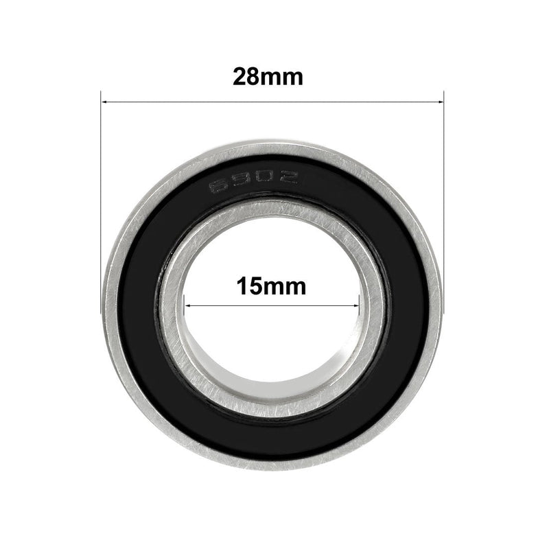 [Australia - AusPower] - uxcell 6902-2RS Deep Groove Ball Bearing 15mm x 28mm x 7mm Double Sealed Carbon Steel Bearings 8pcs 15mmx28mmx7mm 