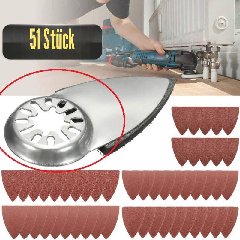 MOVKZACV Finger Sanding Pad, Oscillating Multi-Tool Finger Sanding Pads Accessories Kits, Oscillating Saw Sanding Set Triangle Sanding Pad Polishing Finger Sandpaper Set