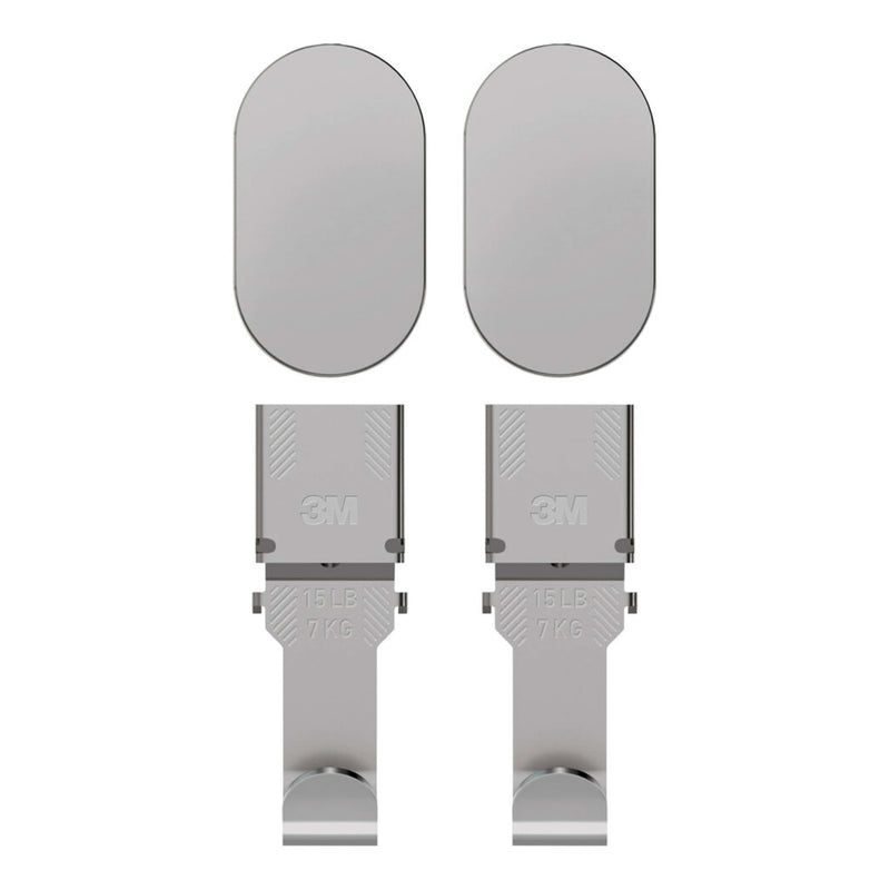 3M CLAW 15 lb. 2 Drywall Silver Hooks & 2 Extra Picture Hangers, Heavyweight Hanging Solution for Backpacks, Jackets, Pictures and Room Decor, Cute Wall Hooks - 4 Pack 15 lb.