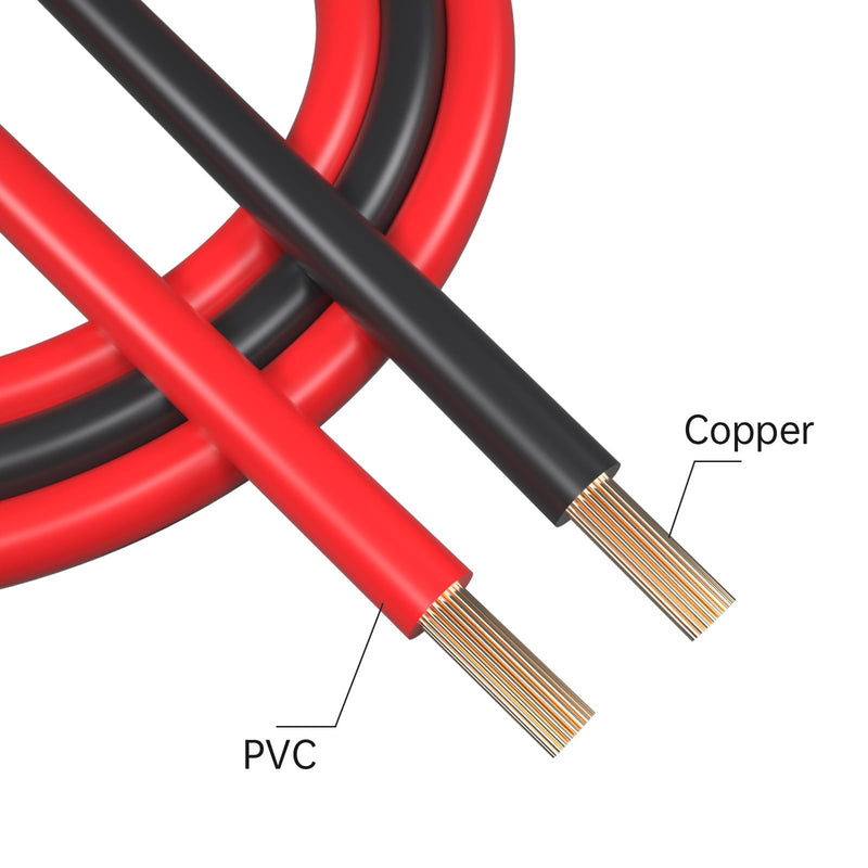 [Australia - AusPower] - Goupchn Alligator Clips Electrical Test Leads 2PCS Dual Ended Crocodile Wire Cable with Insulators Clips Test Flexible Copper Cable for Electrical Testing 10ft/3m Red Black Style A 