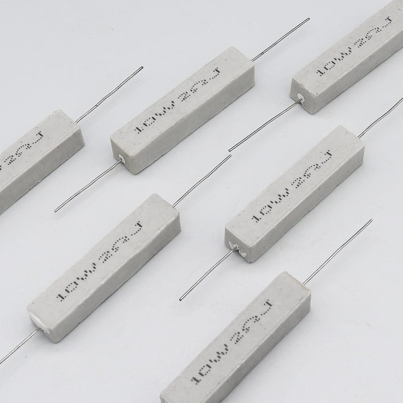 [Australia - AusPower] - Cement Resistor,10 PCS 10w 2 ohm 5% Axial Lead Wire Resistor White Wound Fixed Ceramic Cement Resistors Wirewound Cement Power Resistors Flame Heat Moisture Resistance Precharge Horizontal Resistors 10W2?J 