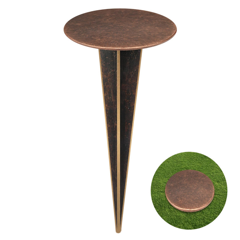 1 Pack Permanent Property Line Markers, 7x3 Inch Boundary Markers for Property Land Survey Stakes Heavy Duty Brass Survey Pin for Home Depot Septic Tank Yard Paver Ground Landscape Surveying 1 PCS