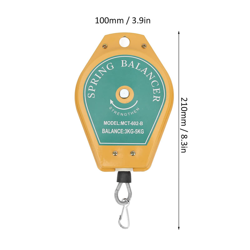 [Australia - AusPower] - Spring Pull, 3 to 5 kg, Carrying Retractable Tool Holder for Hanging with Fittings, Retractable Spring Hoist, Adjustable Tension, Maintenance Kits, Air Tool Parts Accessories 