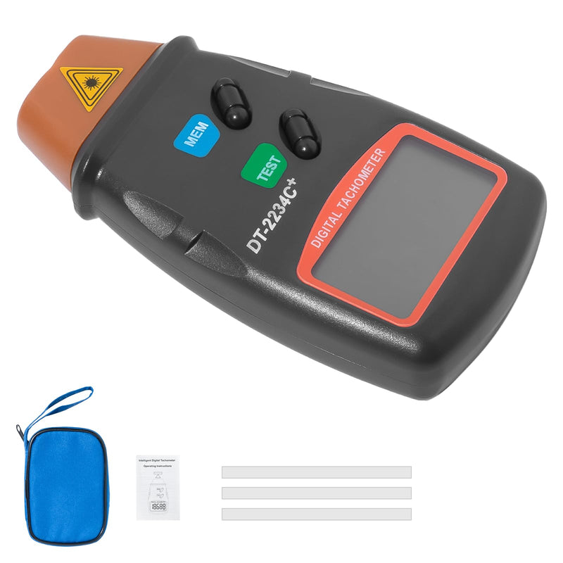 [Australia - AusPower] - Portable Digital Laser Tachometer with Wide Measuring Range, 5-Digit Display Non Contact Tachometer for Motor Maintenance or Model Cars 