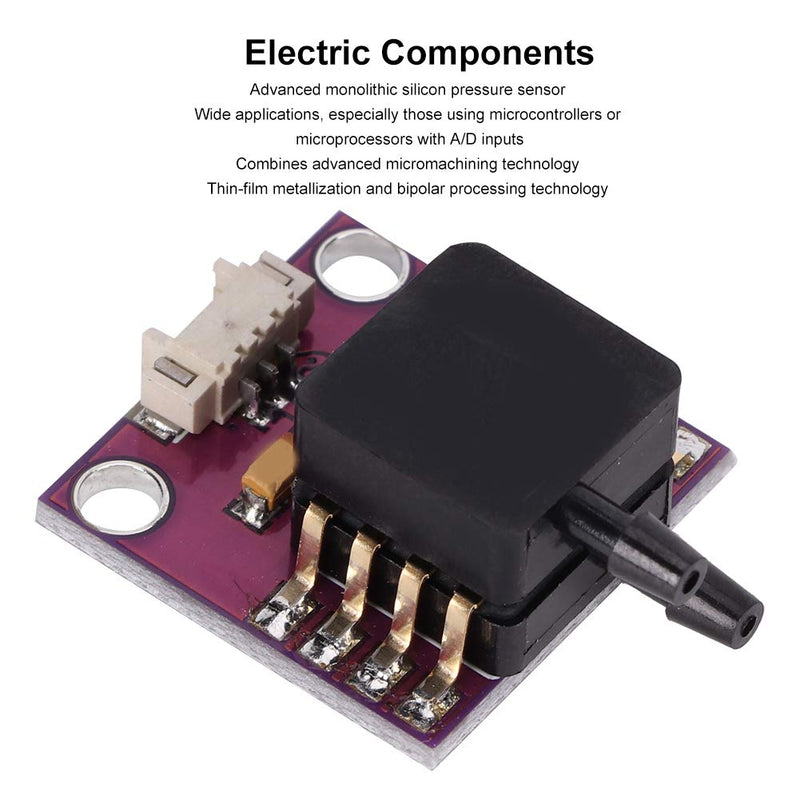[Australia - AusPower] - ViaGasaFamido MPXV7002 Breakout Pressure Sensor Piezoresistive Sensors Airspeed Sensor Monolithic Silicon Pressure Sensors Board Transducer APM2.5 for Pressure Sensing Vacuum Sensing 