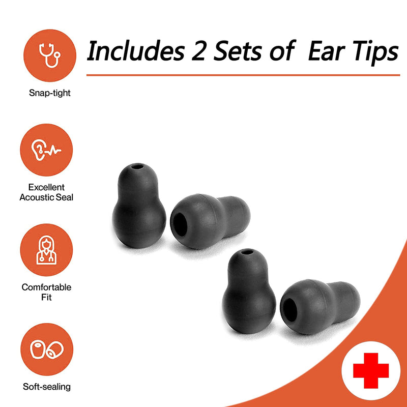 [Australia - AusPower] - Replacement Accessories Kit Fits Classic 3, Cardiology 3 & Cardiology 4 Stethoscope for Littman Stethoscope Replacement Parts & Stethoscope Bell Diaphragm Cover and Eartips Replacement Parts black 