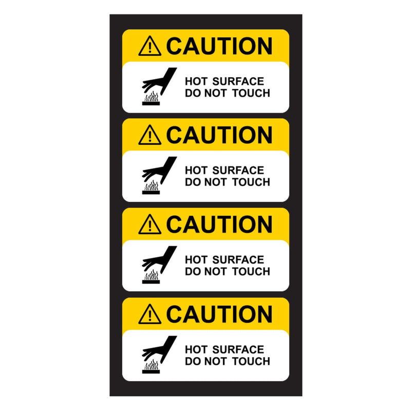 Caution - Hot Surface Stickers (Small) | Heavy-Duty Signs for Machinery & Equipment | Weatherproof, Ultra Durable Safety Labels – USA Made (2x1 Inch), 20-Pack 20 Pack