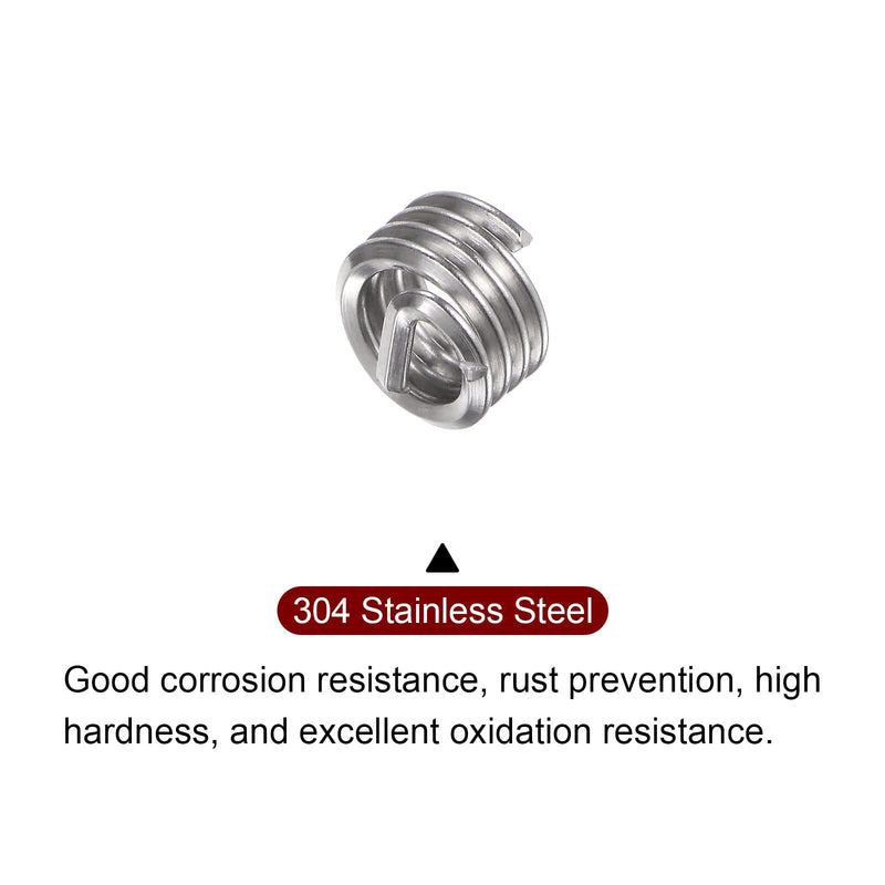 [Australia - AusPower] - 30pcs Wire Threaded Inserts 1/4-20 UNC 1D 6.35mm 304 Stainless Steel Helical Coiled Wire Thread Sleeve 