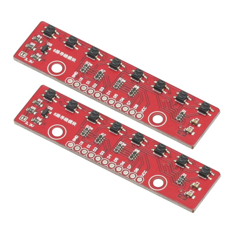 [Australia - AusPower] - 2Pcs 8 Channel IR Tracking Sensor Module 8 CH Infrared Line Track Trace Detect Detection Board DIY Detector for Arduino Smart Car 