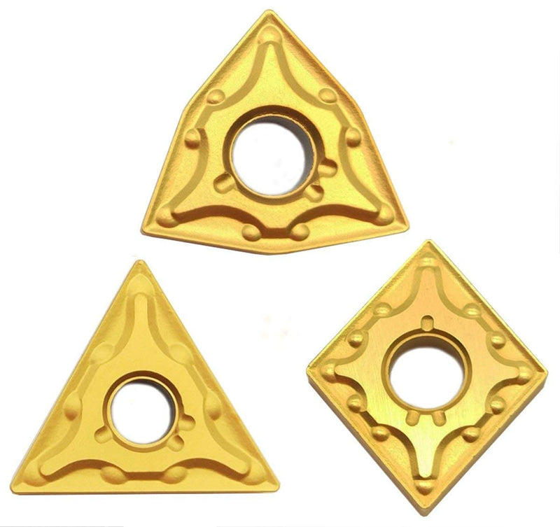30PCS CNMG 431 + WNMG 431 + TNMG 331 CNC Lathe Indexable Solid Carbide Turning Insert Blade for Lathe Turning Tool Holder | ASZLBYM turning plates for turning tool turning steel with turning plate 30 Stück Gold