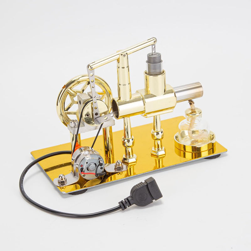 [Australia - AusPower] - Hot Air Stirling Engine Motor Education Model Electricity Power Generator LED Lights Kit Teaching Stirling Engine Kit for Adults Desktop Educational Toy Gift for Engineers (KTP01) KTP01 