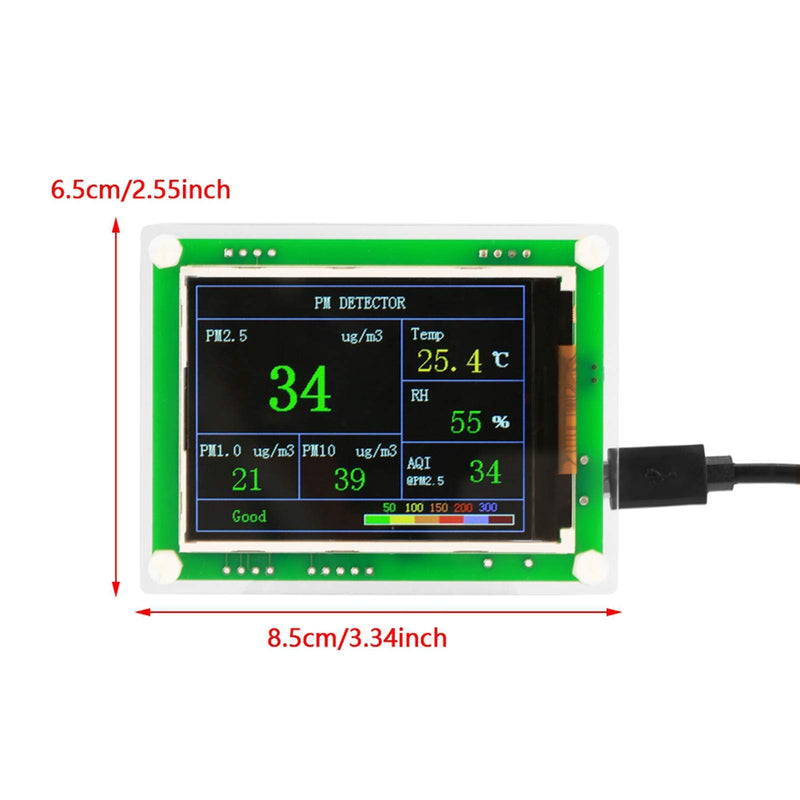 Air Quality Monitor, Air Quality Meter, Air Quality Sensor, Air Quality Detector 2.8'' Multifunctional Digital Car PM2.5 Air Quality Detector Monitor AQI Home Air Monitor Suitable for Home Office Car