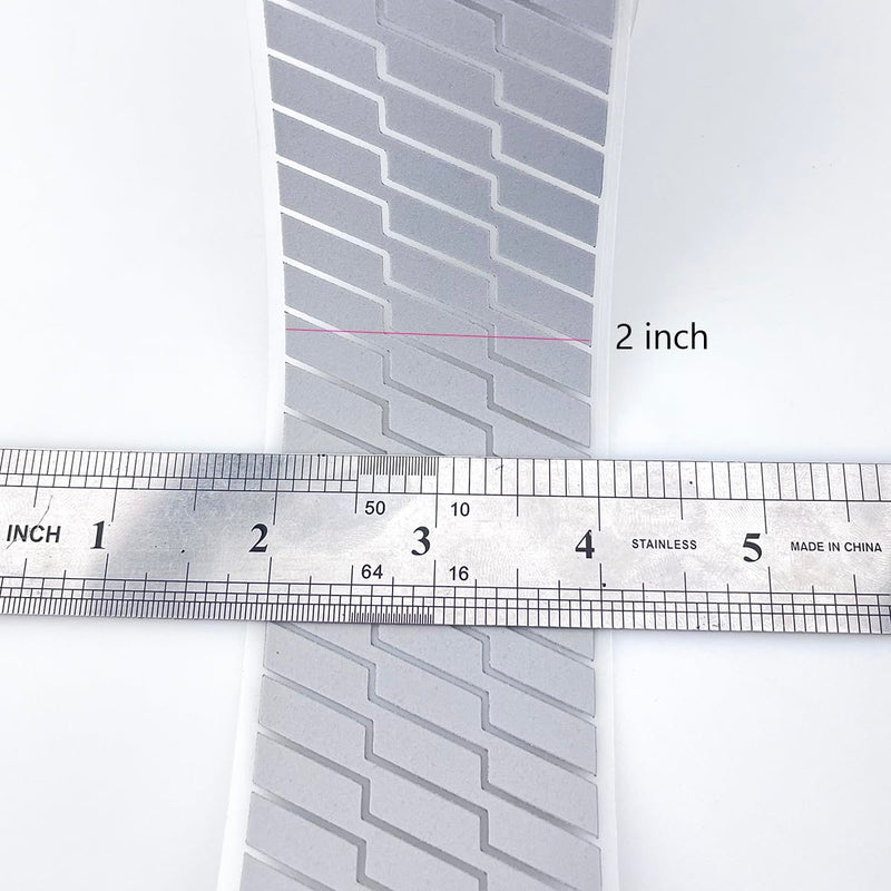 High Visibility Silver Reflective Heat Transfer Vinyl Iron On Tape for Clothing Striped-2# (2 Inch x 10 Yard)