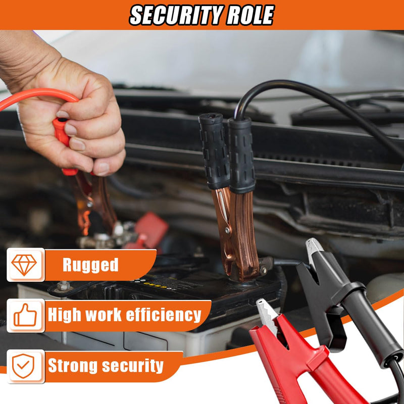 [Australia - AusPower] - 2PCS 14 AWG Double-Ended Alligator Clip Test Leads, 3.3ft/1m Crocodile Wire Cable Jumper Wire with Protective Insulated Clips, Heavy Duty Flexible Copper Cable Clamp for Electrical Testing 