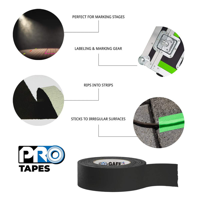 ProTapes Pro Gaff Premium Matte Cloth Gaffer's Tape With Rubber Adhesive, 11 mils Thick, 55 yds Length, 2" Width, Teal (Pack of 1)