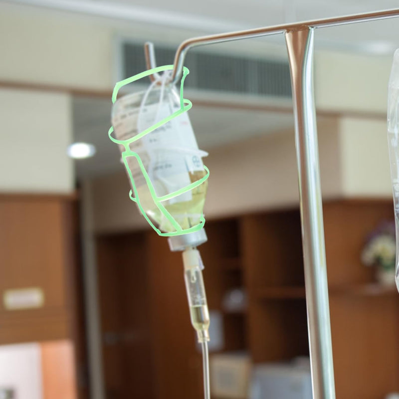 Healvian Infusion Bottle Net Cover Reusable Plastic Net for Saline Solution Hanging Salt Bottle Cover for Hospital Clinic and Home 5.51 x 3.94 x 3.15 Inches