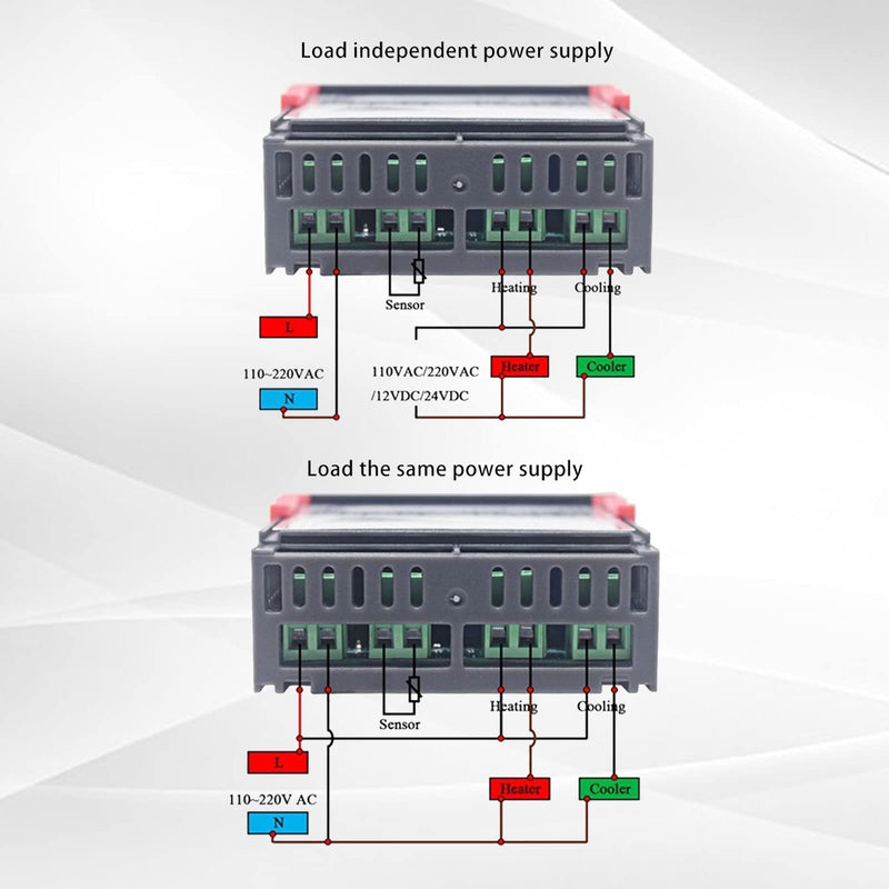 [Australia - AusPower] - 4Pcs STC-1000 110V-220V Digital LED Temperature Controller, Microcomputer Digital Display Temperature Controller Heating Cooling Thermostat 2 Relay Output with NTC 10K Thermistor Sensors Probe 