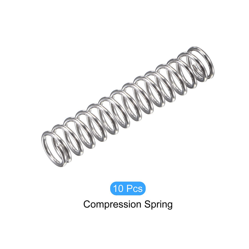 [Australia - AusPower] - Compression Springs (1x8mm OD,40mm Free Length) 10Pcs, 304 Stainless Steel Extension Spring - for Shop Home Repairs, DIY Projects, Silver Tone 1x8mmx40mm 