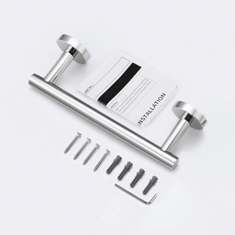 KES 6.7 Inches Hand Towel Bar Bathroom Towel Holder Kitchen Dish Cloths Hanger SUS304 Stainless Steel RUSTPROOF Wall Mount Polished Steel, Total Length 9.1 Inch, A2000S23 9 Inch Polished Finish
