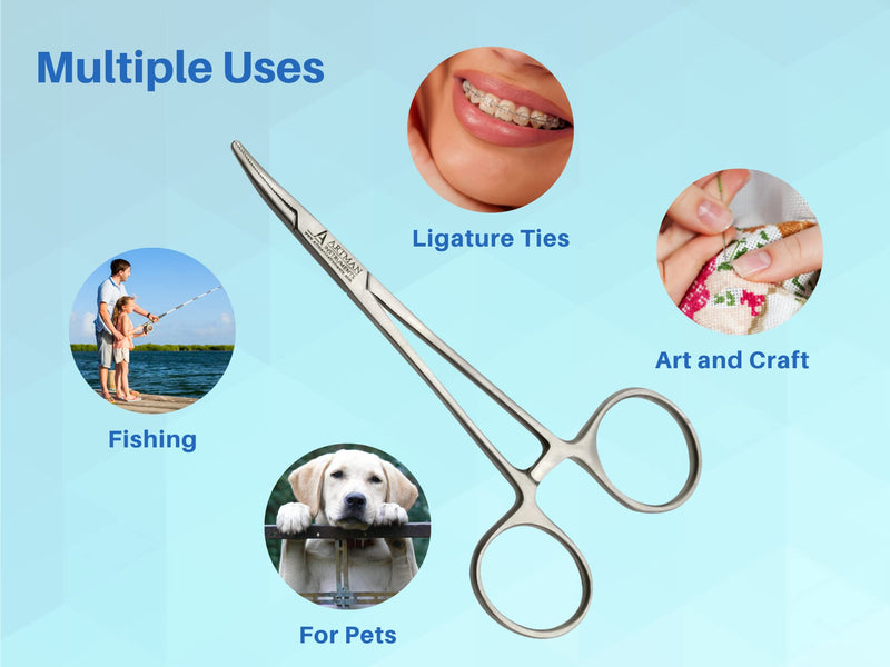 [Australia - AusPower] - Artery Forceps Curved 5 inches Mosquito Orthodontic Dental Surgical hemostat Precision Kelly Forceps Clamps by Wise LINKERS 
